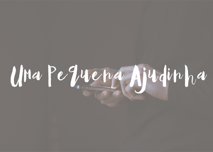 BLOG RELATED | Uma Pequena Ajudinha