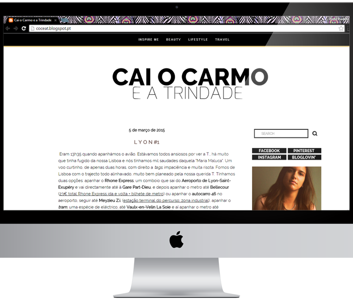 HONEY, I CHANGED YOUR BLOG | Cai o Carmo e a Trindade