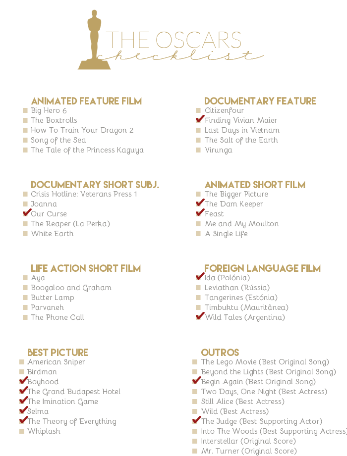 OSCARS WEEK! | A Um M??s* dos Oscars…